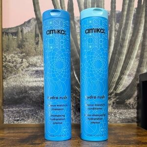 Amika Hydro Rush Intense Moisture Shampoo and Conditioner - Blue